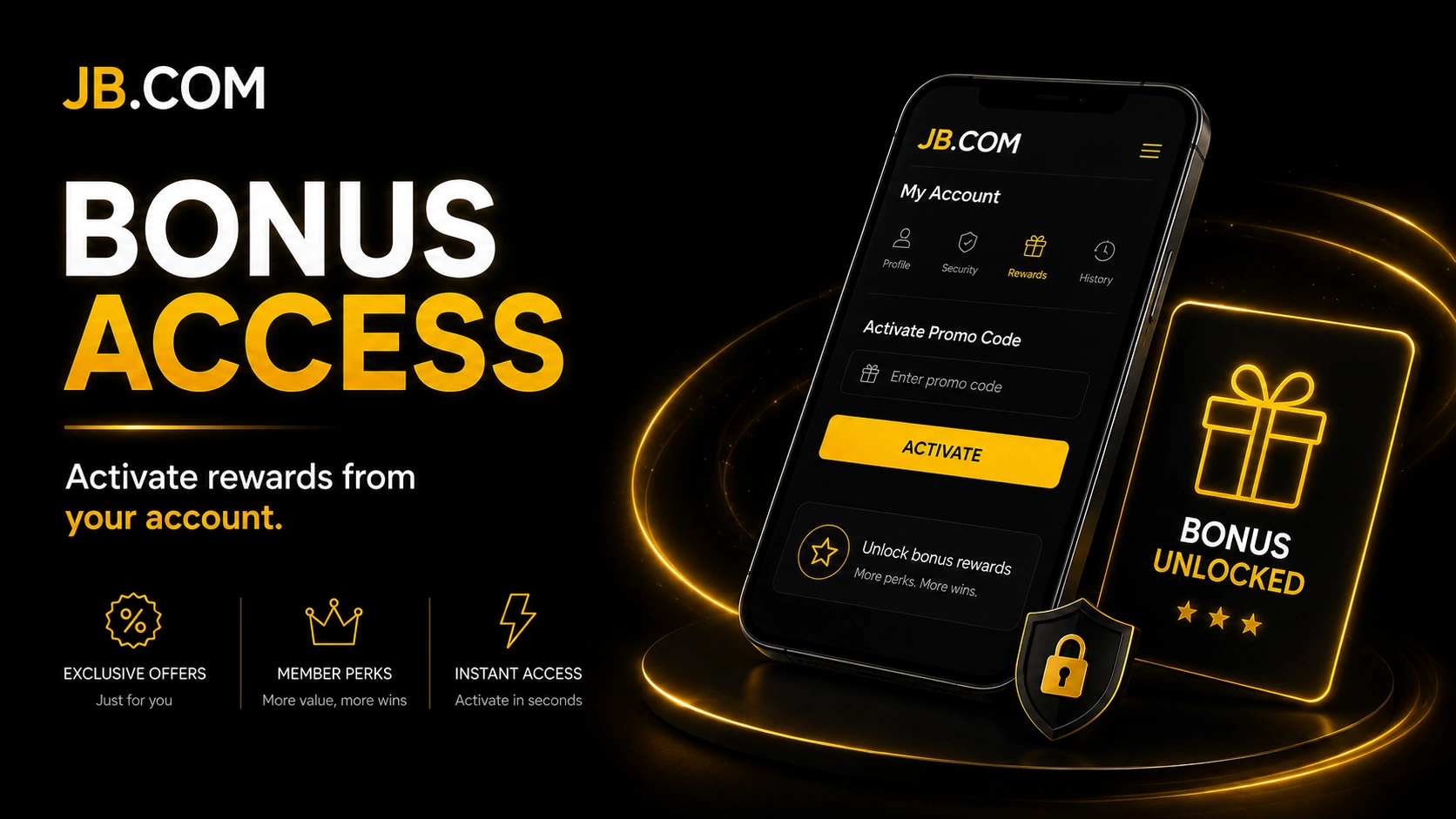 JB.COM bonus activation and member rewards