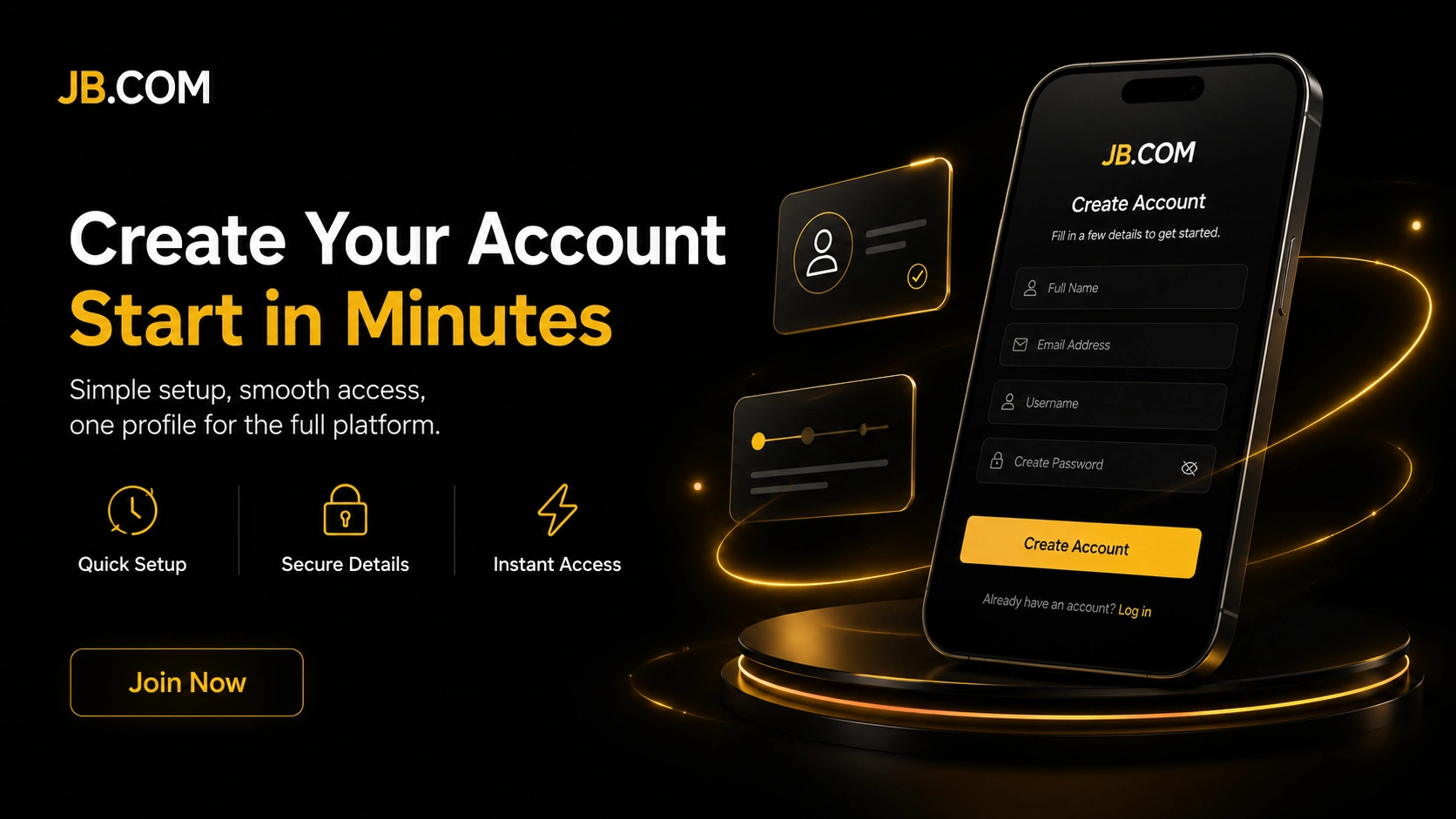 JB.COM create account in a few simple steps